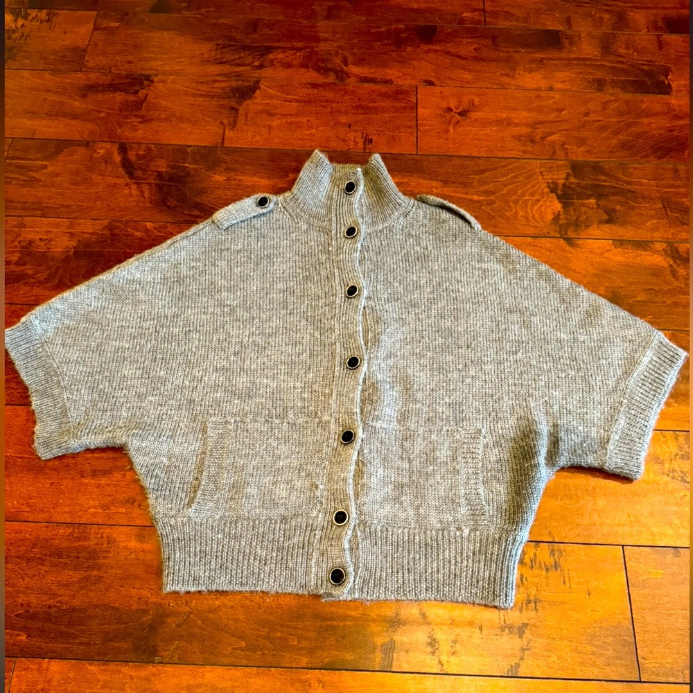 GUC Banana Republic Alpaca Blend Women’s Buttoned-Up Cardigan Sweater M in gray